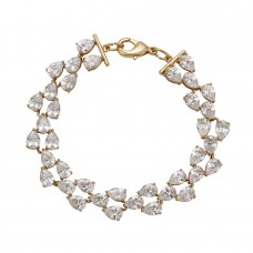 Grezna un izteiksmīga , apzeltīta rokassprādze ar baltiem vai violetiem cirkoniem Grezna un izteiksmīga , apzeltīta rokassprādze ar baltiem vai violetiem cirkoniem